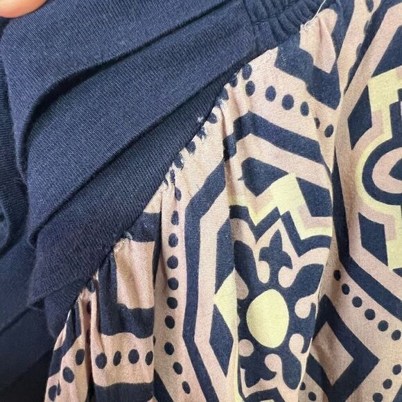Lilka Anthropologie Maxi Dress Navy Blue Purple Pattern - Picture 10 of 10
